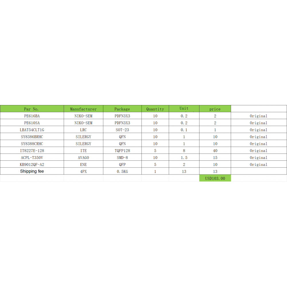 (FR) Italy 1Lot Electronic components